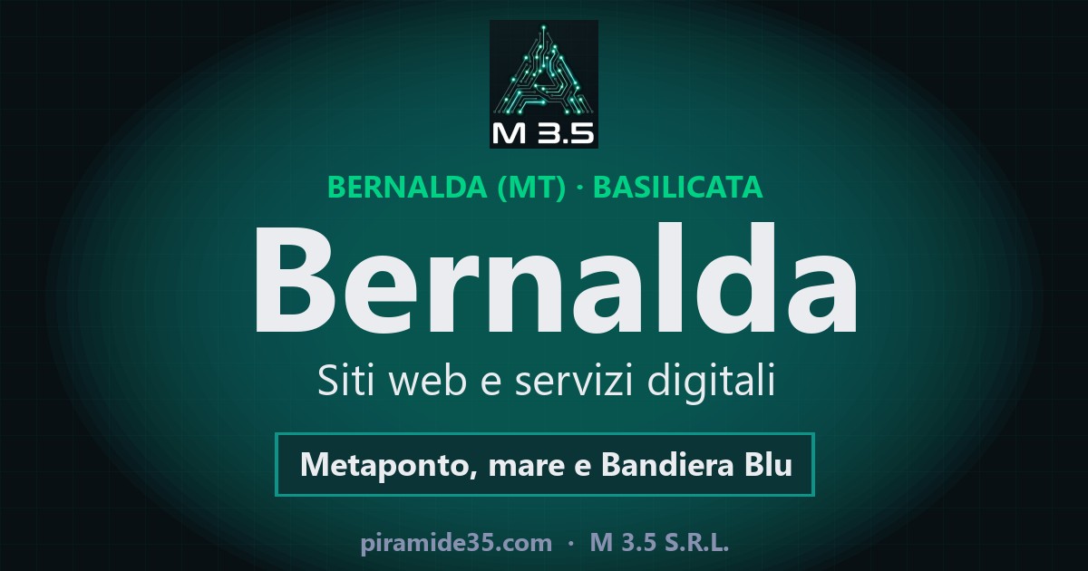Bernalda: siti web e servizi digitali — Metaponto, mare e Bandiera Blu