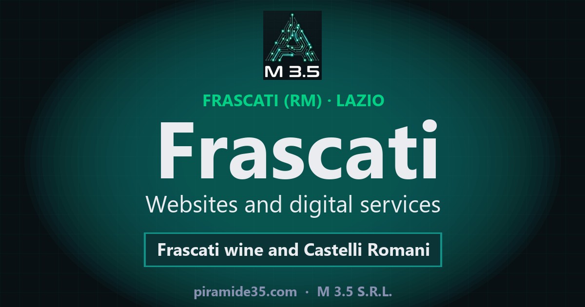 Frascati: websites and digital services — Frascati wine and Castelli Romani