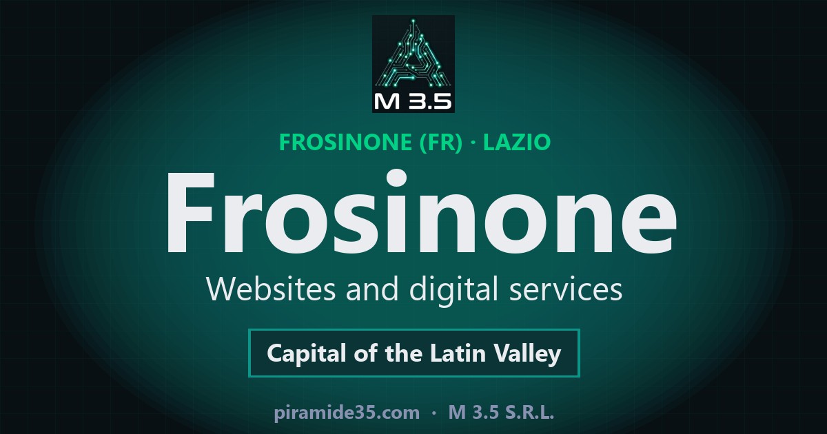 Frosinone: websites and digital services — Capital of the Latin Valley