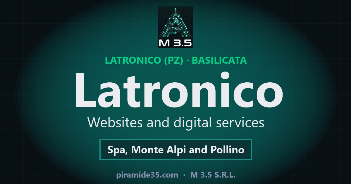 Latronico: websites and digital services — Spa, Monte Alpi and Pollino