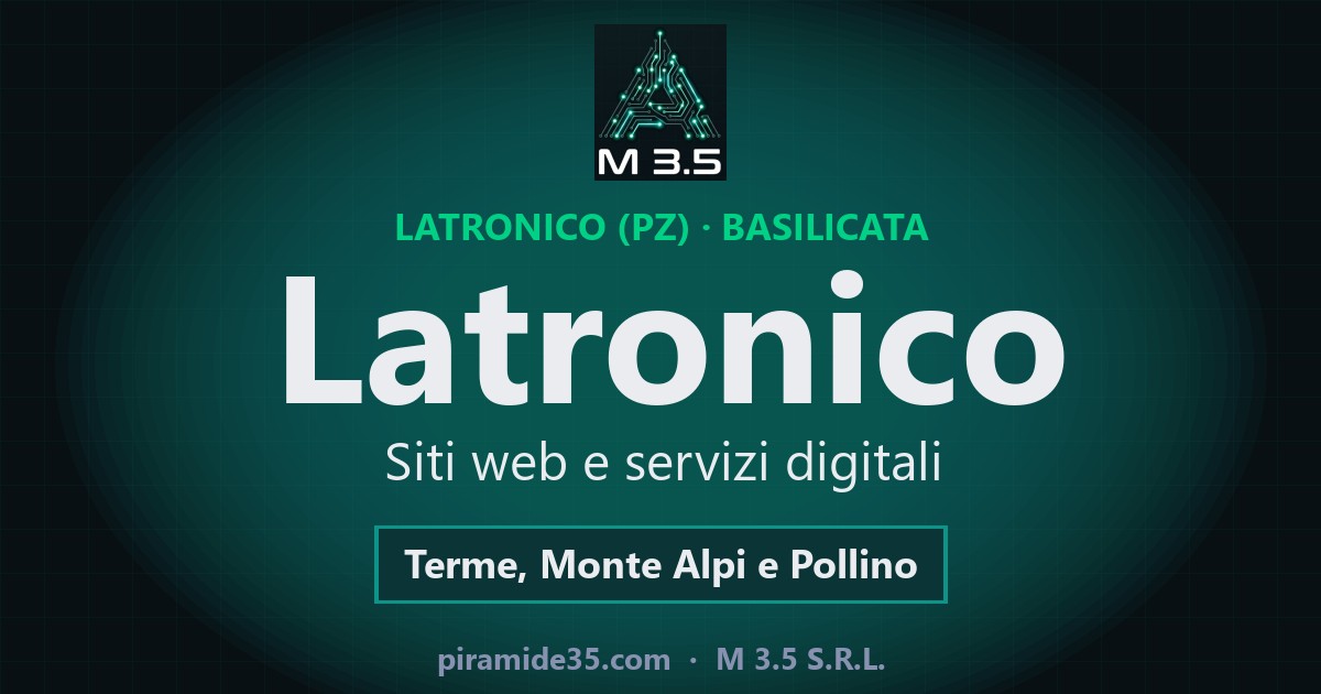 Latronico: siti web e servizi digitali — Terme, Monte Alpi e Pollino