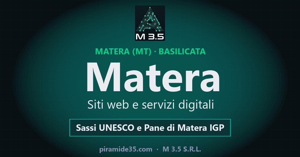 Matera: siti web e servizi digitali — Sassi UNESCO e Pane di Matera IGP