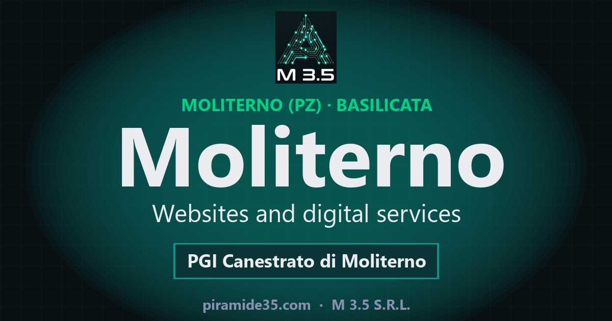 Moliterno: websites and digital services — PGI Canestrato di Moliterno