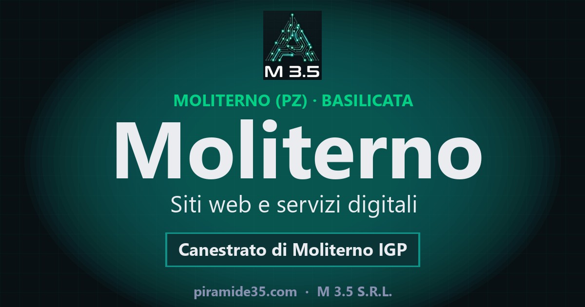 Moliterno: siti web e servizi digitali — Canestrato di Moliterno IGP