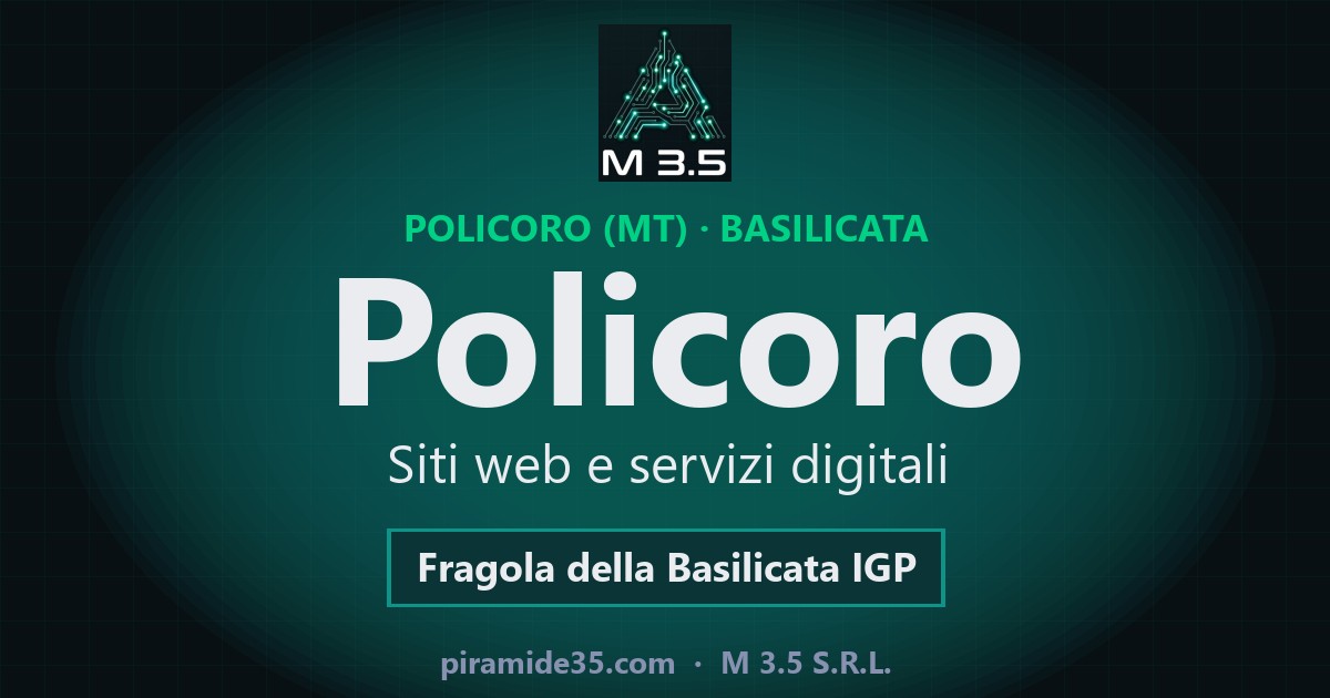 Policoro: siti web e servizi digitali — Fragola della Basilicata IGP