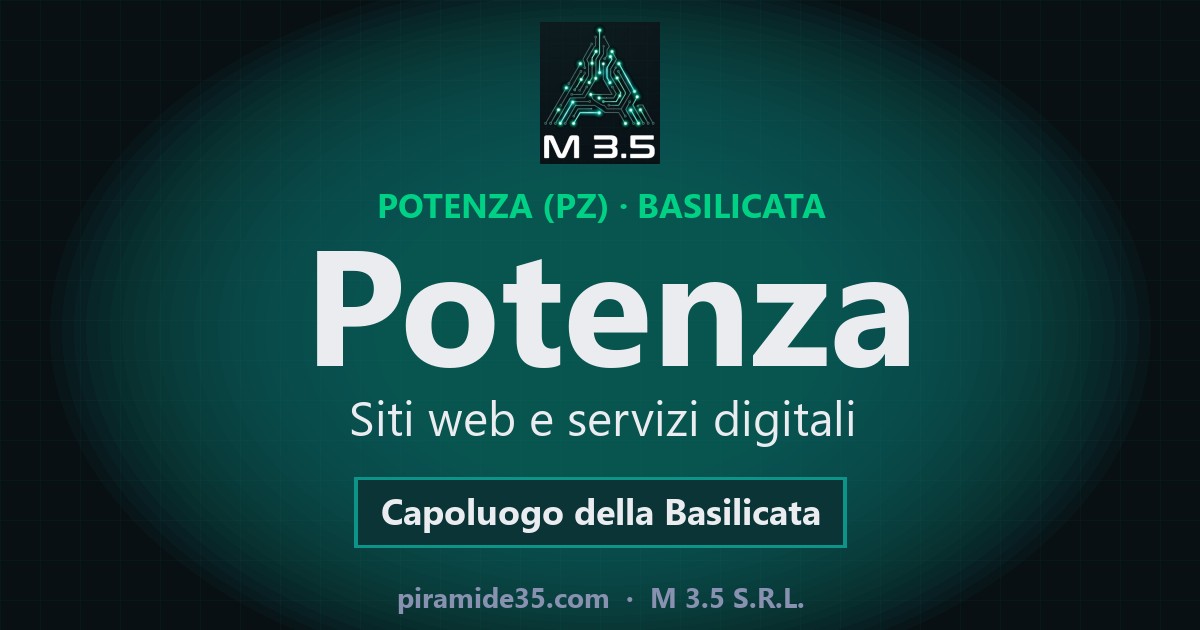Potenza: siti web e servizi digitali — Capoluogo della Basilicata