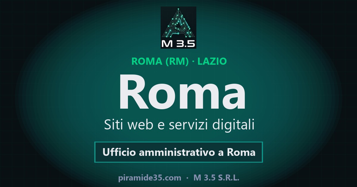 Roma: siti web e servizi digitali — Ufficio amministrativo a Roma