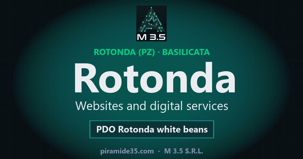 Rotonda: websites and digital services — PDO Rotonda white beans