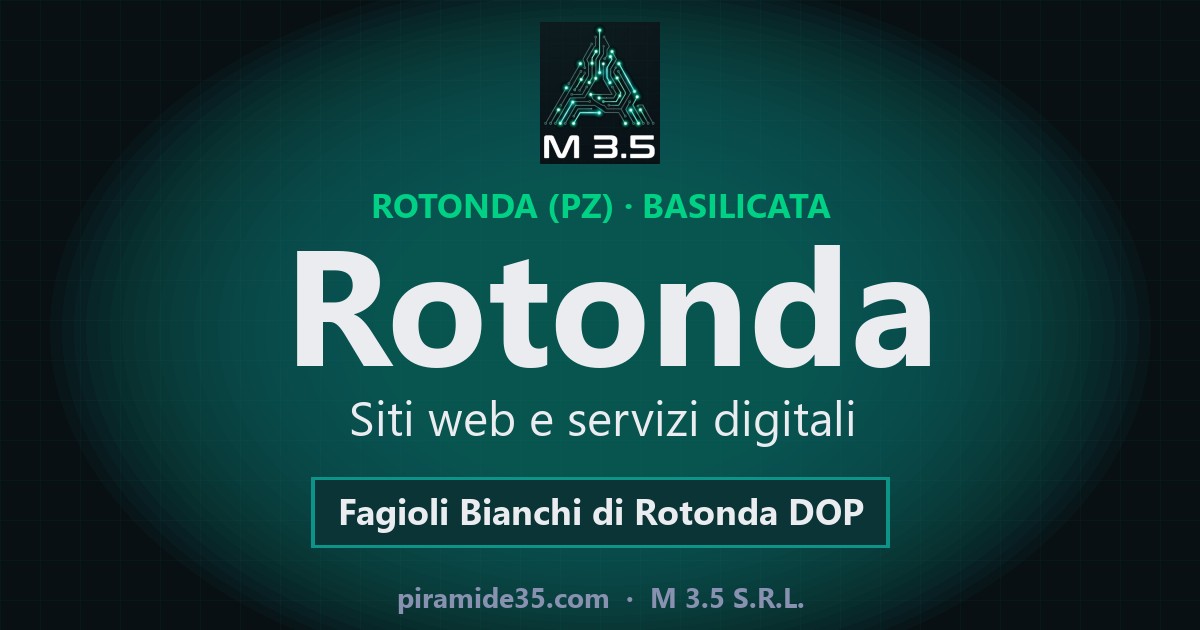 Rotonda: siti web e servizi digitali — Fagioli Bianchi di Rotonda DOP