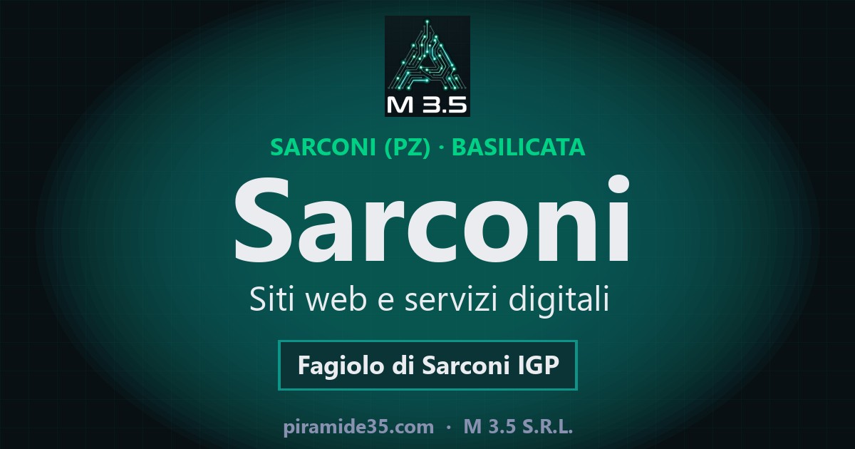 Sarconi: siti web e servizi digitali — Fagiolo di Sarconi IGP