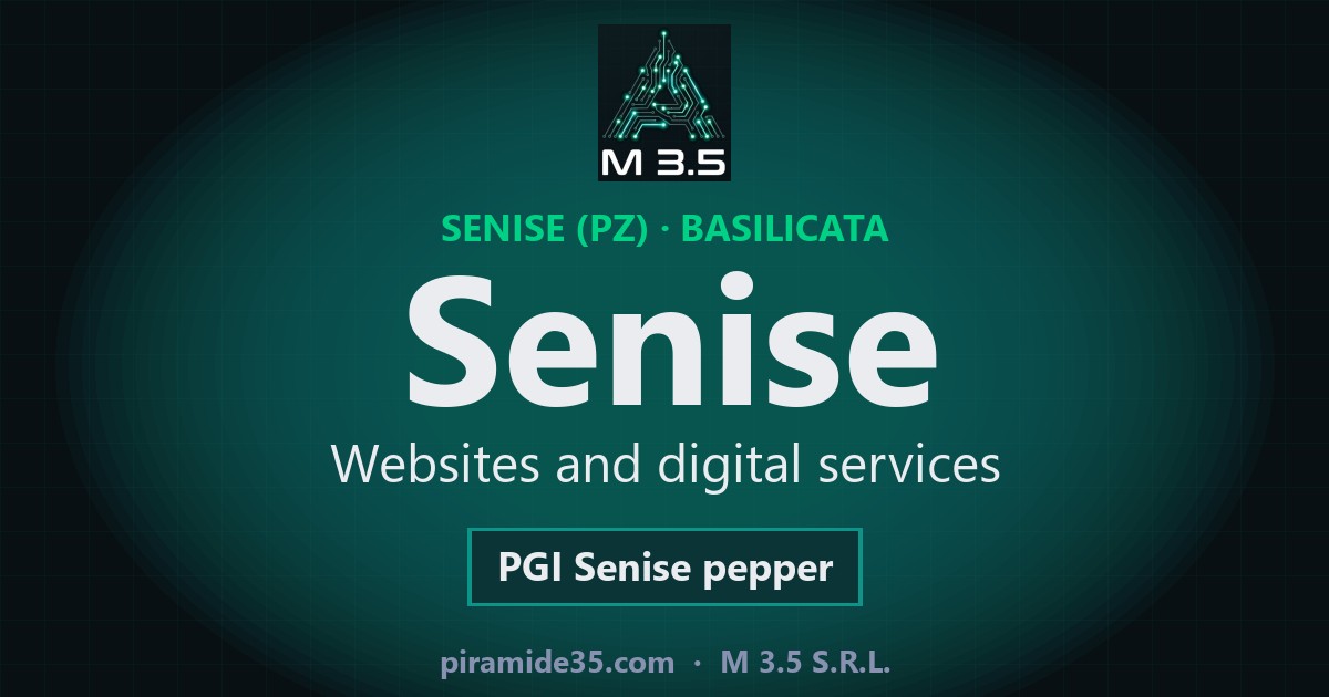 Senise: websites and digital services — PGI Senise pepper