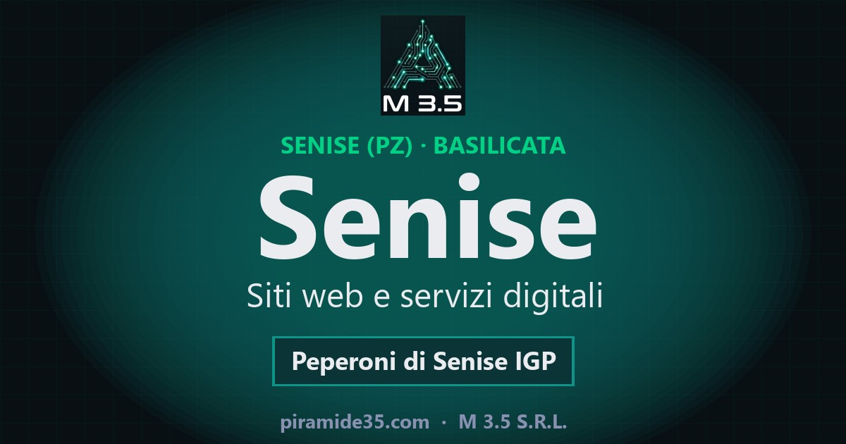 Senise: siti web e servizi digitali — Peperoni di Senise IGP
