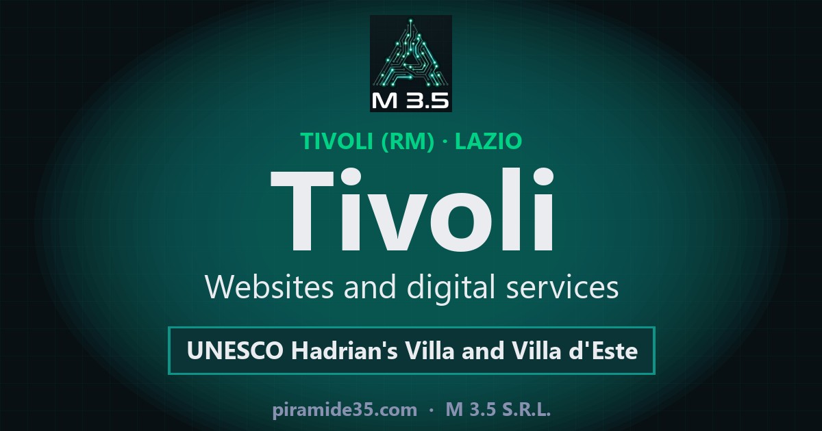 Tivoli: websites and digital services — UNESCO Hadrian's Villa and Villa d'Este