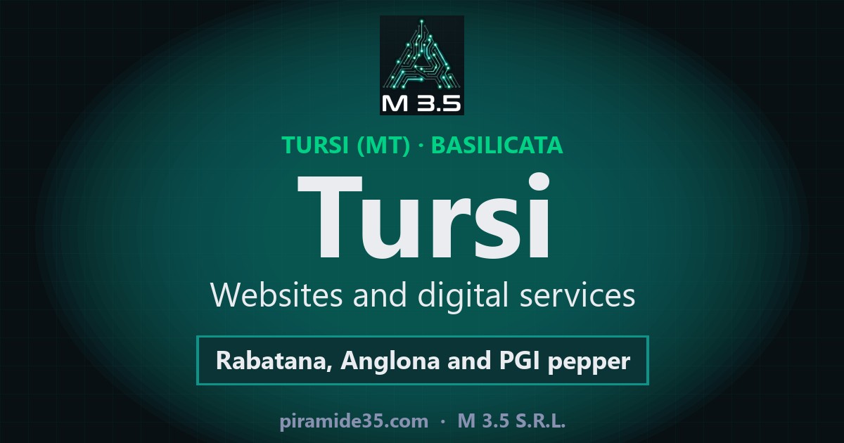 Tursi: websites and digital services — Rabatana, Anglona and PGI pepper