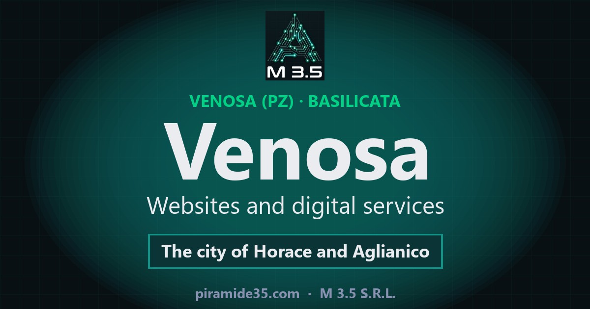 Venosa: websites and digital services — The city of Horace and Aglianico