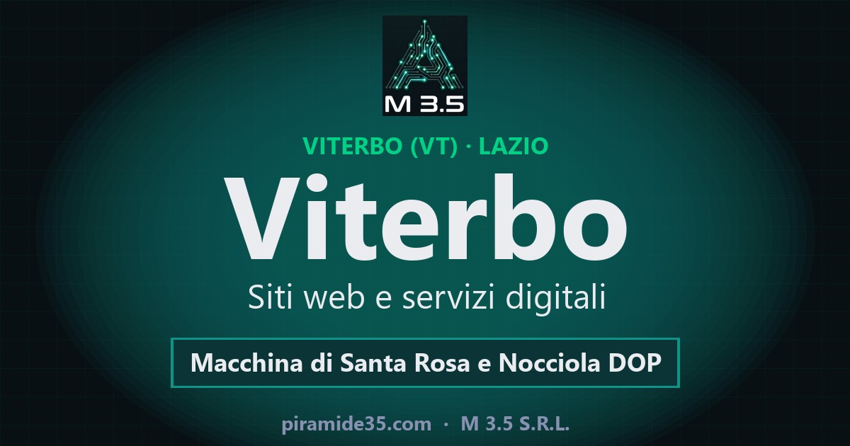 Viterbo: siti web e servizi digitali — Macchina di Santa Rosa e Nocciola DOP